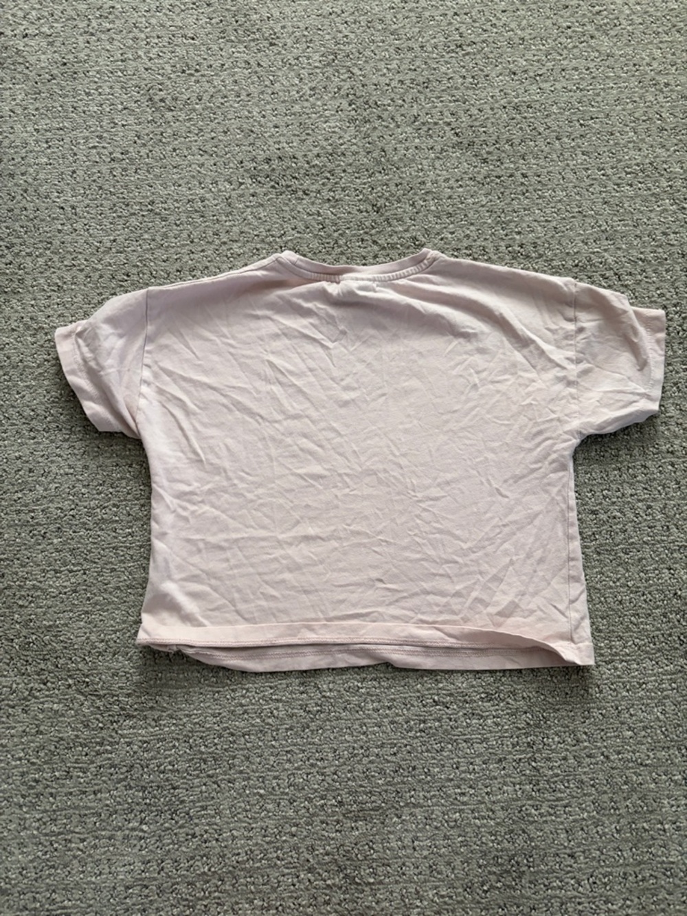 Zara Light Pink Short Sleeve Tee with Red Chest Print - Picture 2 of 4